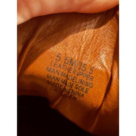 Lucky Brand womens sz 5.5 leather taupe slip on ankle boots bootie heeled shoe - Picture 9 of 11